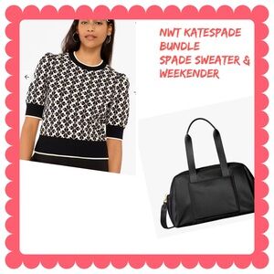 NWT KATE SPADE  SWEATER AND KS WEEKENDER
